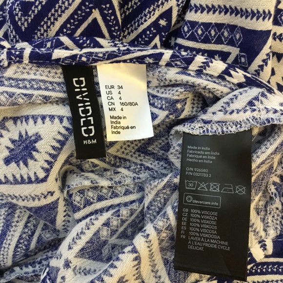 H.M. Divided Dress with Geometric pattern, Sz 4 - Picture 4 of 4